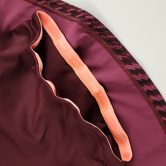 Lululemon Pace Rival Skirt II Shifted Horizon Red Grape Black Bordeaux Sz 6 Reg - Picture 9 of 15